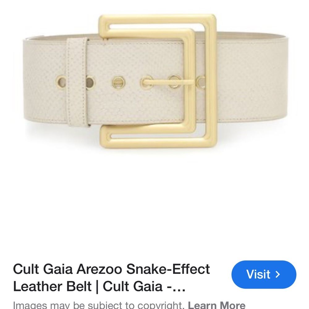 Cult Gaia Cream and Gold Belt - STILL AVAILABLE